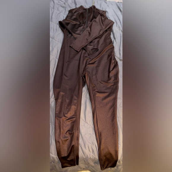 SKIMS ALL IN ONE CHINE MOCK NECK LONG SLEEVE ONE PIECE JUMPSUIT (RARE) - Picture 5 of 9